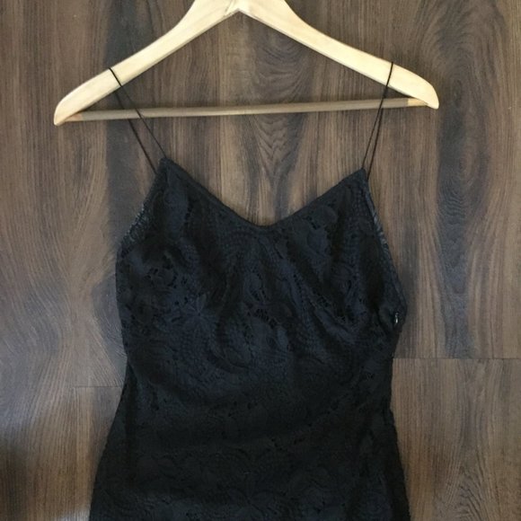 Jhene Aiko Lovers & Friends Black Reflections Maxi Lace Dress Small - Picture 4 of 9